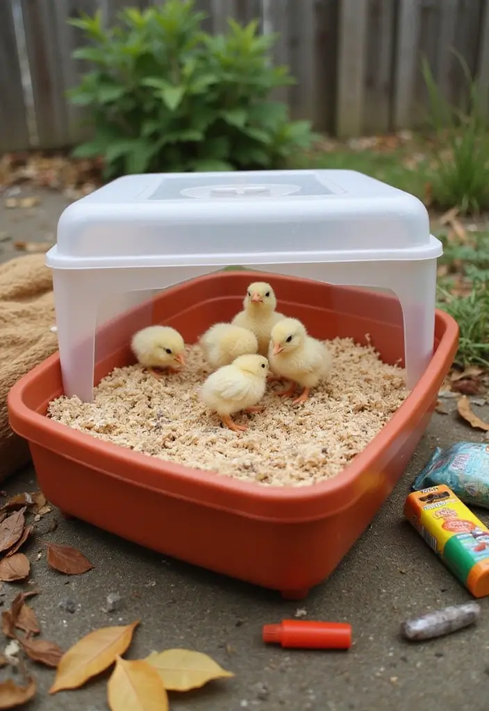 30+ DIY Brooder Box Ideas For Creative Pet Projects - 17. Low Maintenance Plastic Brooder