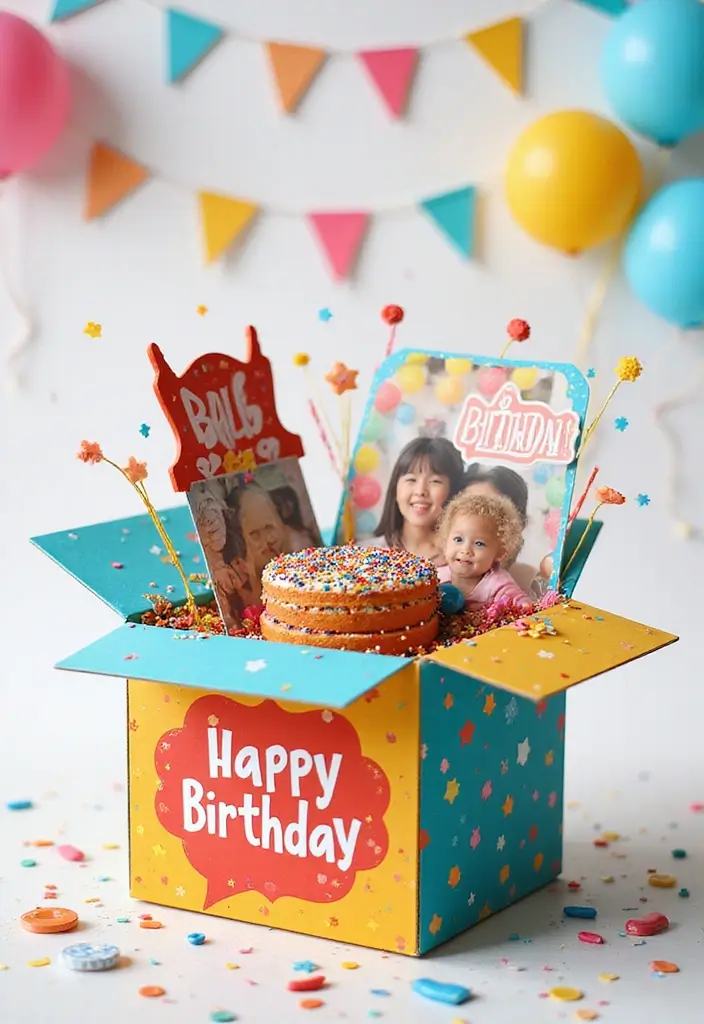 30+ DIY Explosion Box Ideas That Surprise and Delight Recipients - 1. Birthday Surprise Explosion Box