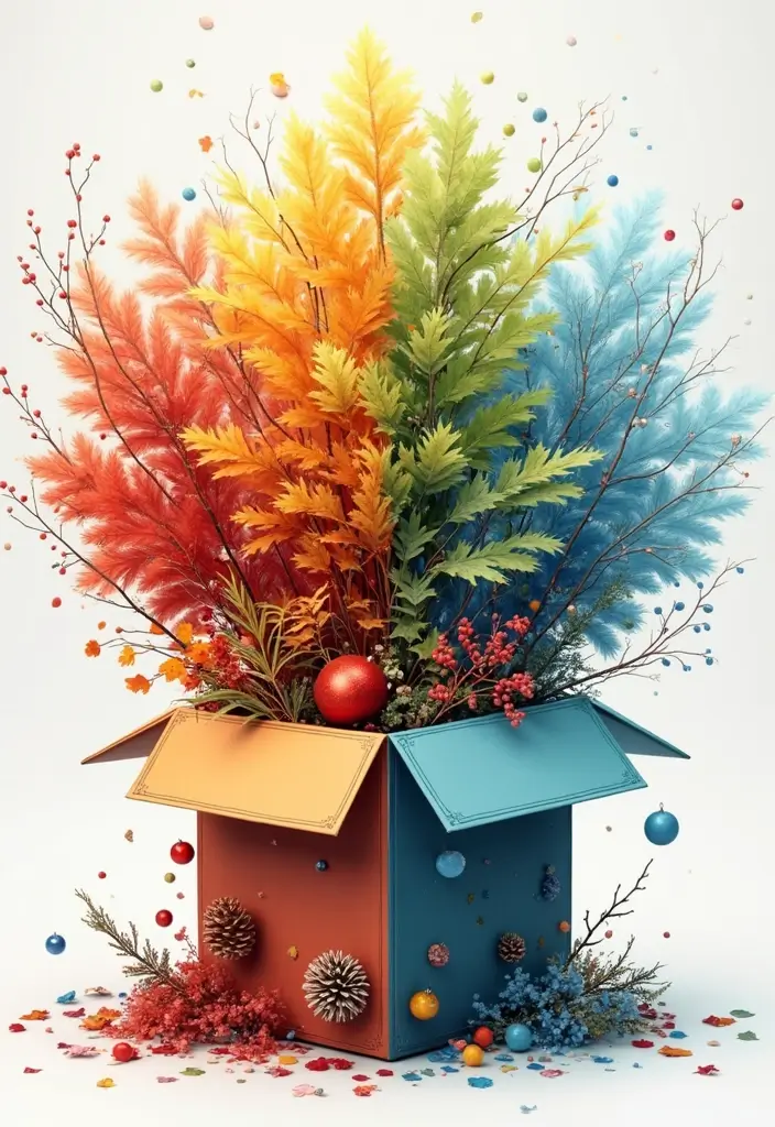 30+ DIY Explosion Box Ideas That Surprise and Delight Recipients - 13. Seasonal Decor Explosion Box