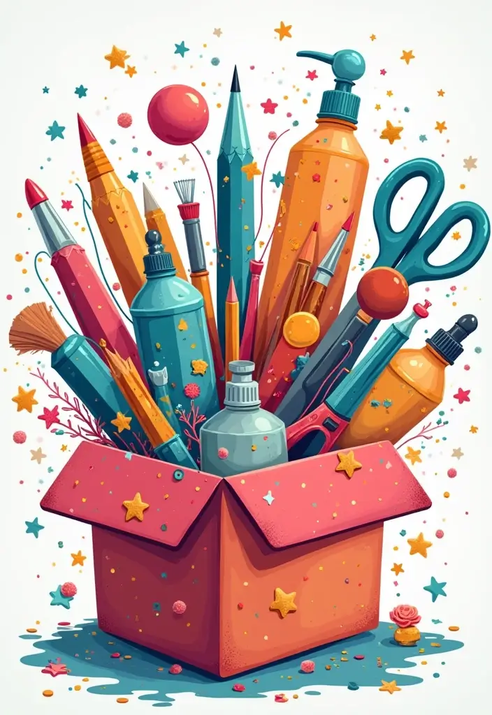 30+ DIY Explosion Box Ideas That Surprise and Delight Recipients - 14. Crafty Supplies Explosion Box