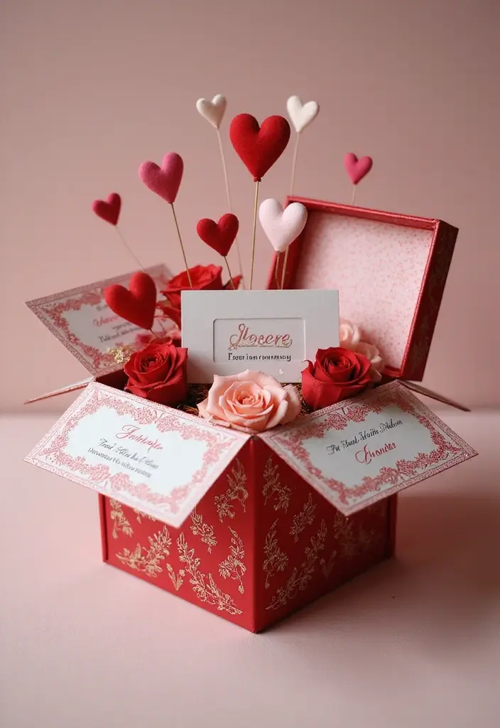 30+ DIY Explosion Box Ideas That Surprise and Delight Recipients - 2. Anniversary Love Notes Explosion Box