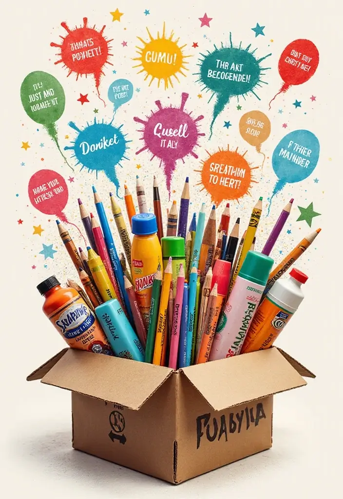 30+ DIY Explosion Box Ideas That Surprise and Delight Recipients - 29. Art Supplies Donation Box