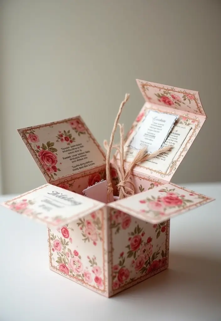30+ DIY Explosion Box Ideas That Surprise and Delight Recipients - 4. Wedding Keepsake Box