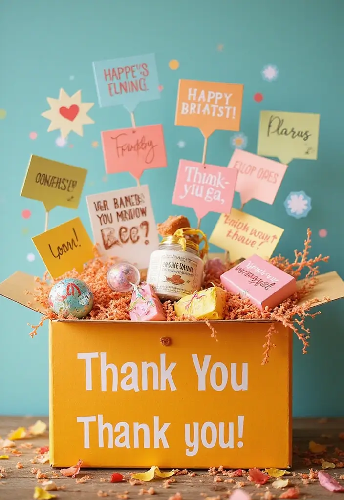 30+ DIY Explosion Box Ideas That Surprise and Delight Recipients - 5. Thank You Gift Box