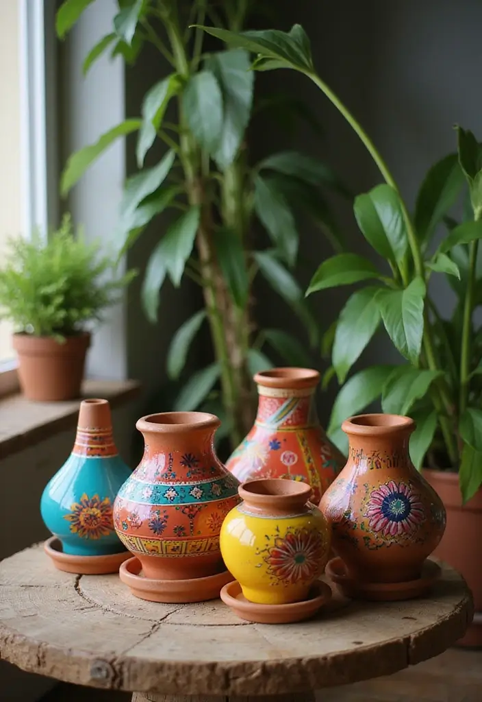 30+ DIY Flower Pot Decoration Ideas That Bring Life and Style to Plants - 1. Colorful Painted Terracotta Pots
