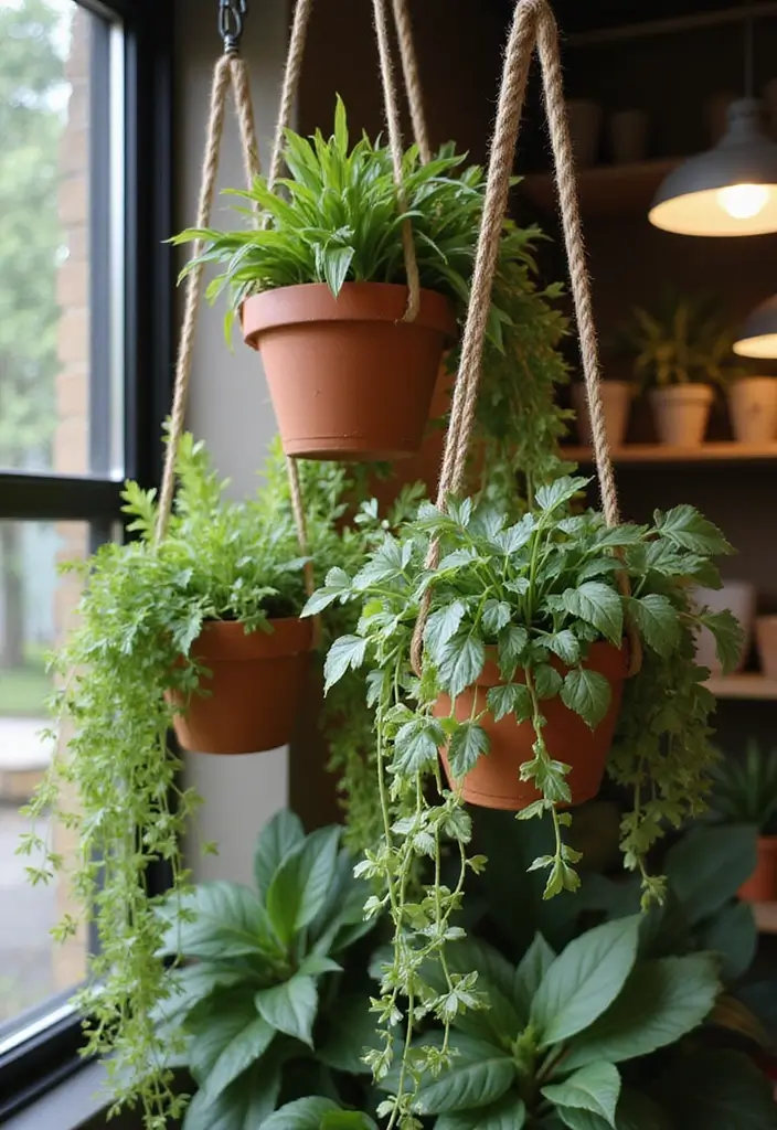 30+ DIY Flower Pot Decoration Ideas That Bring Life and Style to Plants - 20. Hanging Planters