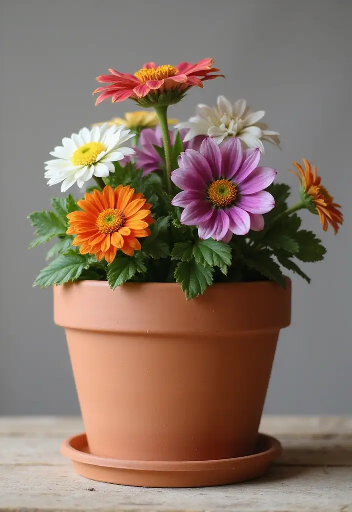 30+ DIY Flower Pot Painting Ideas That Make Gardens Bright and Fun - 7. Ombre Effect for a Trendy Twist