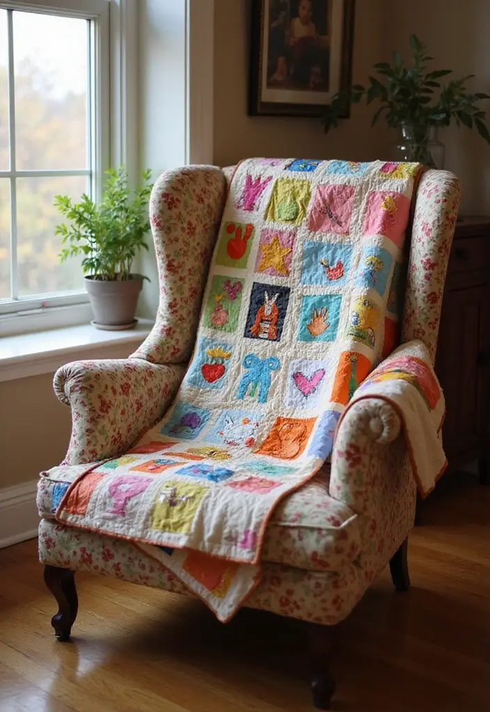 30+ DIY Memory Box Ideas That Keep Treasured Moments Safe - 19. Interactive Memory Quilt Box