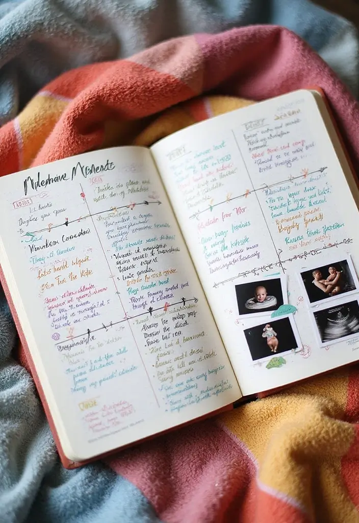 30+ DIY Pregnancy Journal Ideas That Capture Memories Beautifully - 13. Milestone Moments Journal
