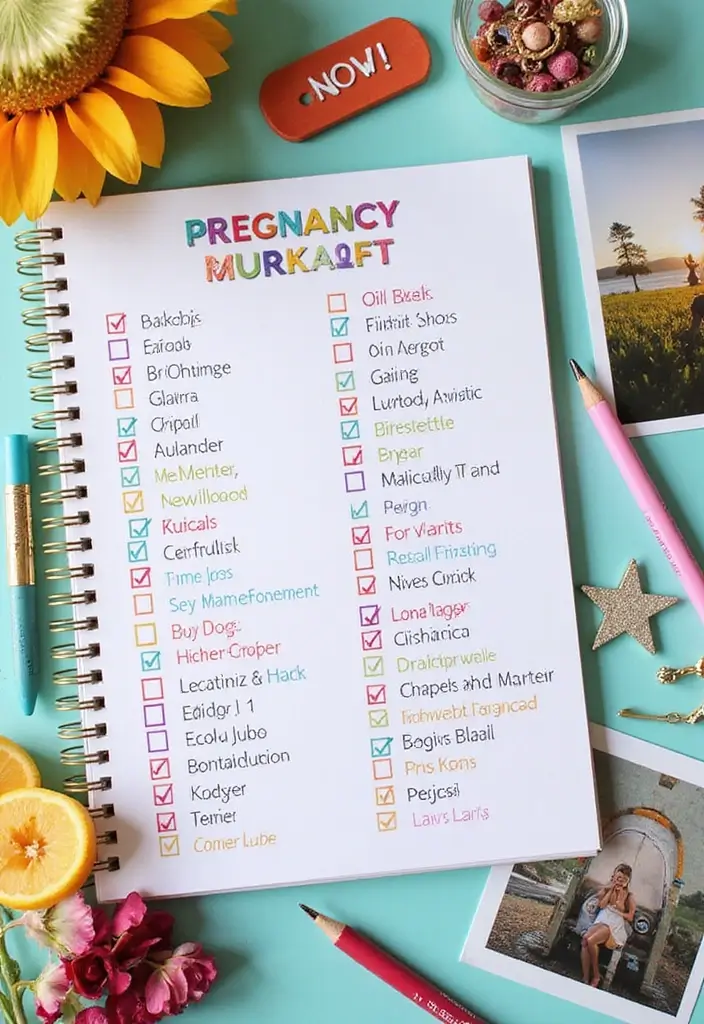 30+ DIY Pregnancy Journal Ideas That Capture Memories Beautifully - 17. Pregnancy Bucket List