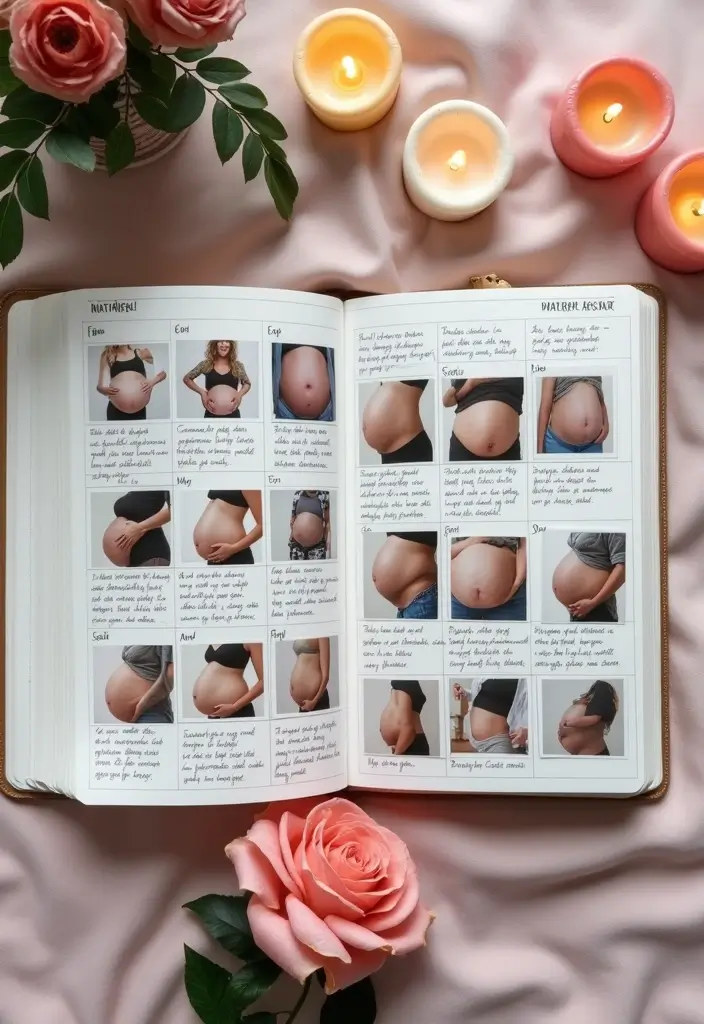 30+ DIY Pregnancy Journal Ideas That Capture Memories Beautifully - 19. Monthly Photo Journal