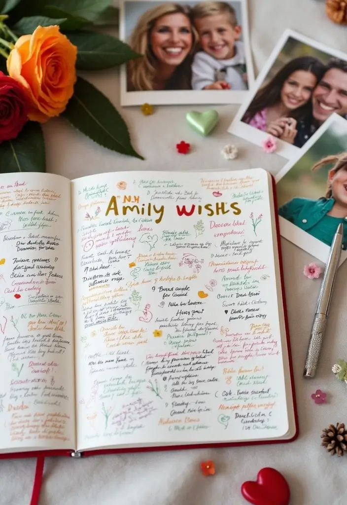 30+ DIY Pregnancy Journal Ideas That Capture Memories Beautifully - 21. Family Wishes Journal