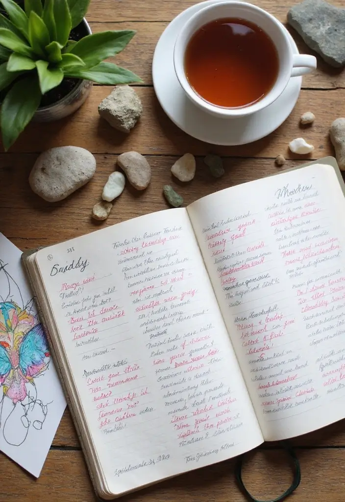 30+ DIY Pregnancy Journal Ideas That Capture Memories Beautifully - 7. Weekly Reflection Pages