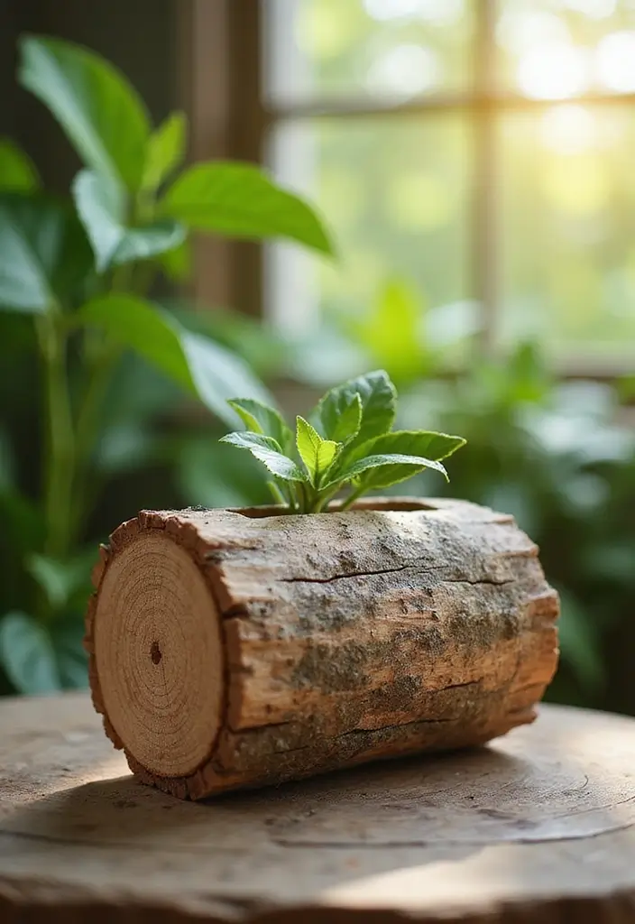 30+ DIY Savings Box Ideas That Encourage Fun and Smart Saving - 10. Rustic Log Savings Box