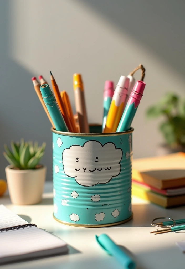 30+ DIY Savings Box Ideas That Encourage Fun and Smart Saving - 13. Office Supplies-Upcycled Savings Box