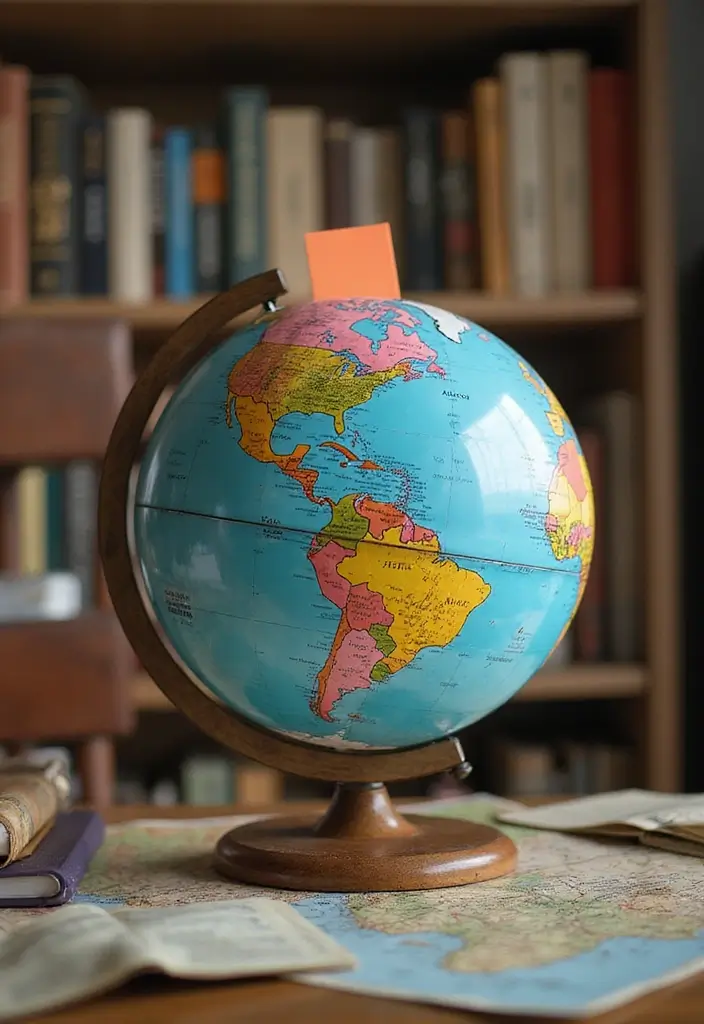 30+ DIY Savings Box Ideas That Encourage Fun and Smart Saving - 14. Travel-Themed Savings Globe