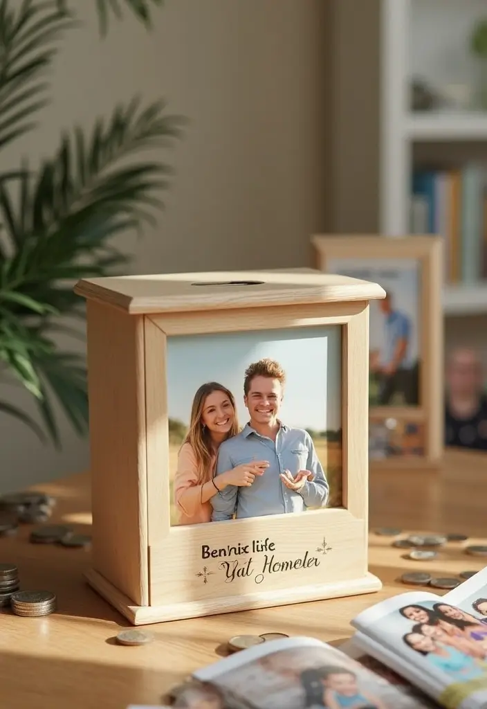 30+ DIY Savings Box Ideas That Encourage Fun and Smart Saving - 15. Personalized Photo Frame Savings Box