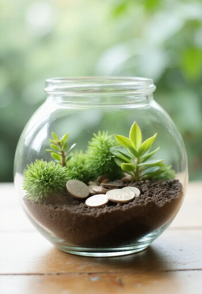 30+ DIY Savings Box Ideas That Encourage Fun and Smart Saving - 23. DIY Terrarium Savings Box