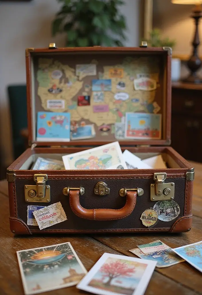 30+ DIY Savings Box Ideas That Encourage Fun and Smart Saving - 24. Vintage Suitcase Savings Box