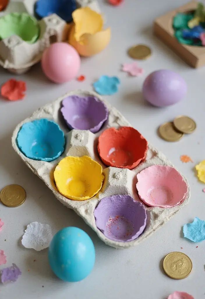 30+ DIY Savings Box Ideas That Encourage Fun and Smart Saving - 6. Quirky Egg Carton Piggy Banks