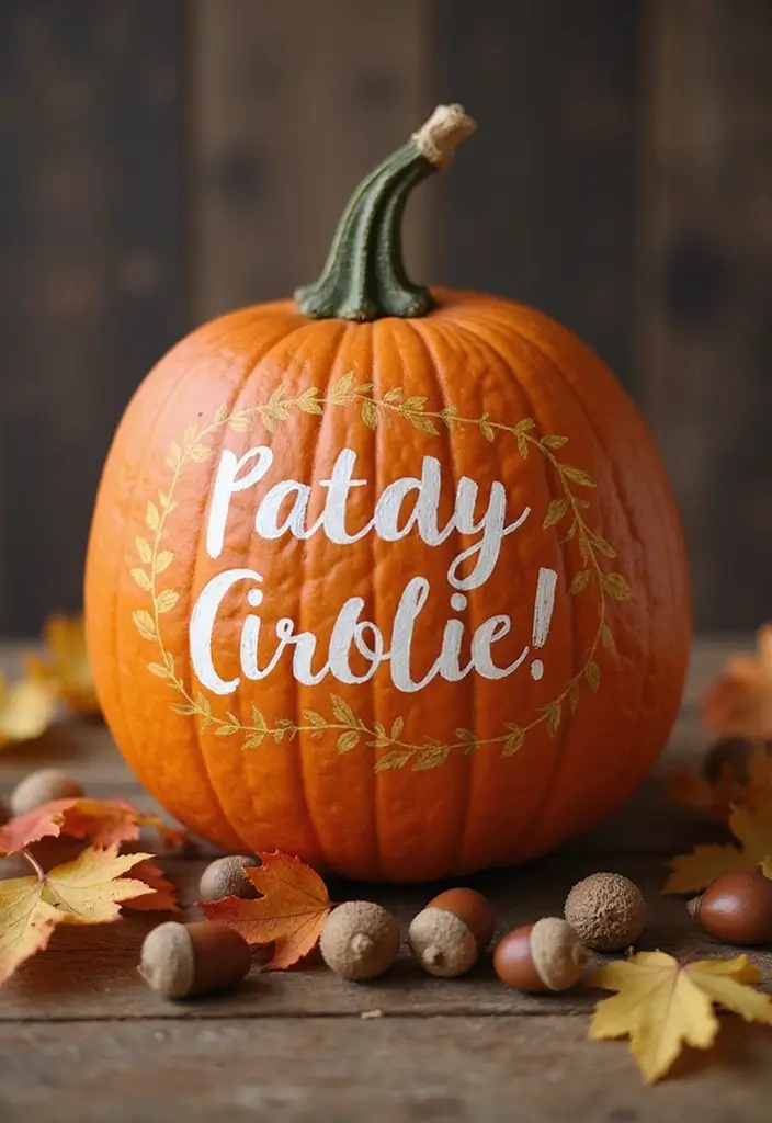 30+ Easy Creative Pumpkin Painting Ideas That Anyone Can Try at Home - 10. Personalized Messages