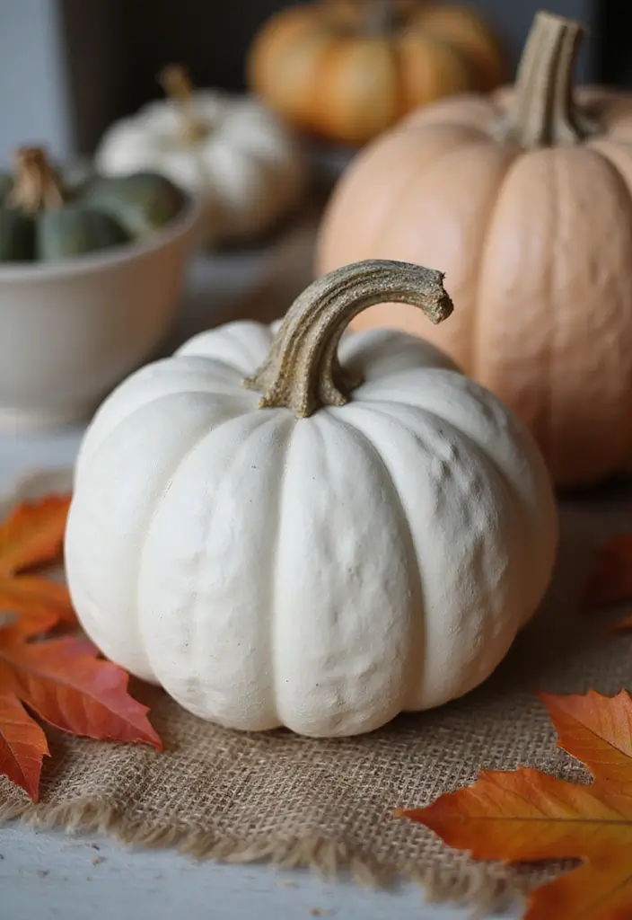 30+ Easy Creative Pumpkin Painting Ideas That Anyone Can Try at Home - 22. Chalk Finish