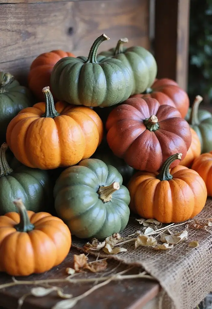 30+ Easy Creative Pumpkin Painting Ideas That Anyone Can Try at Home - 3. Nature-Inspired Earthy Tones