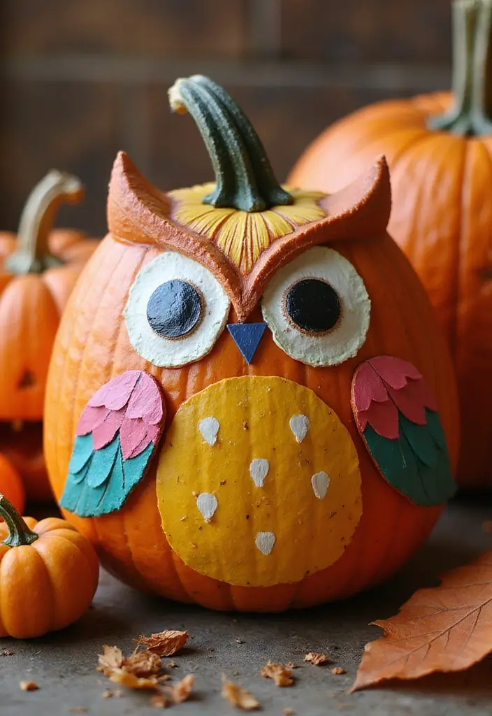 30+ Easy Creative Pumpkin Painting Ideas That Anyone Can Try at Home - 4. Whimsical Animal Faces