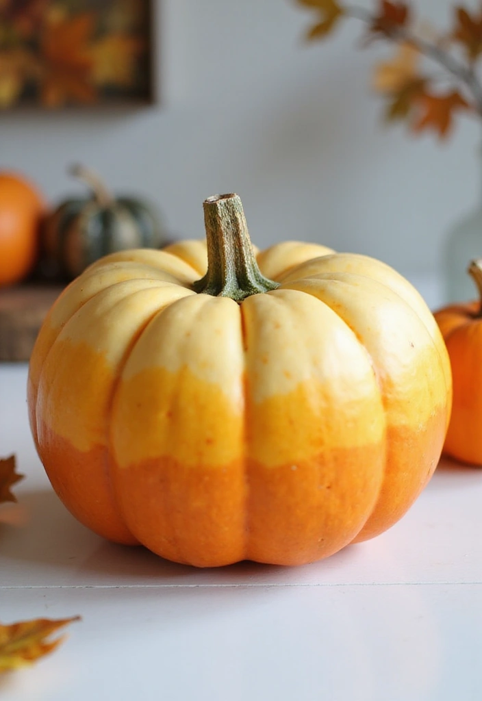 30+ Easy Creative Pumpkin Painting Ideas That Anyone Can Try at Home - 5. Ombre Effect
