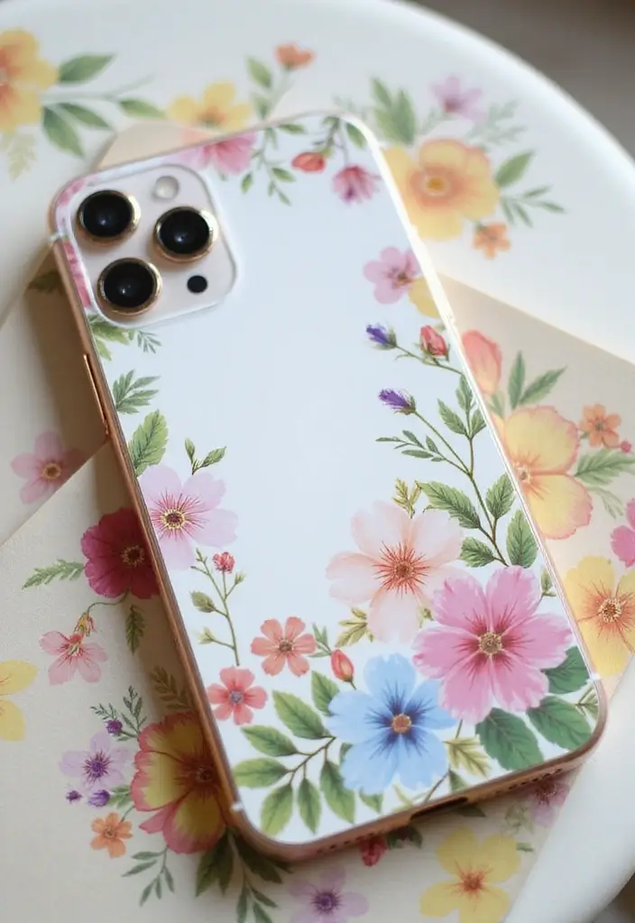 30+ Easy Phone Case Painting Ideas For Quick Customization - 2. Floral Designs