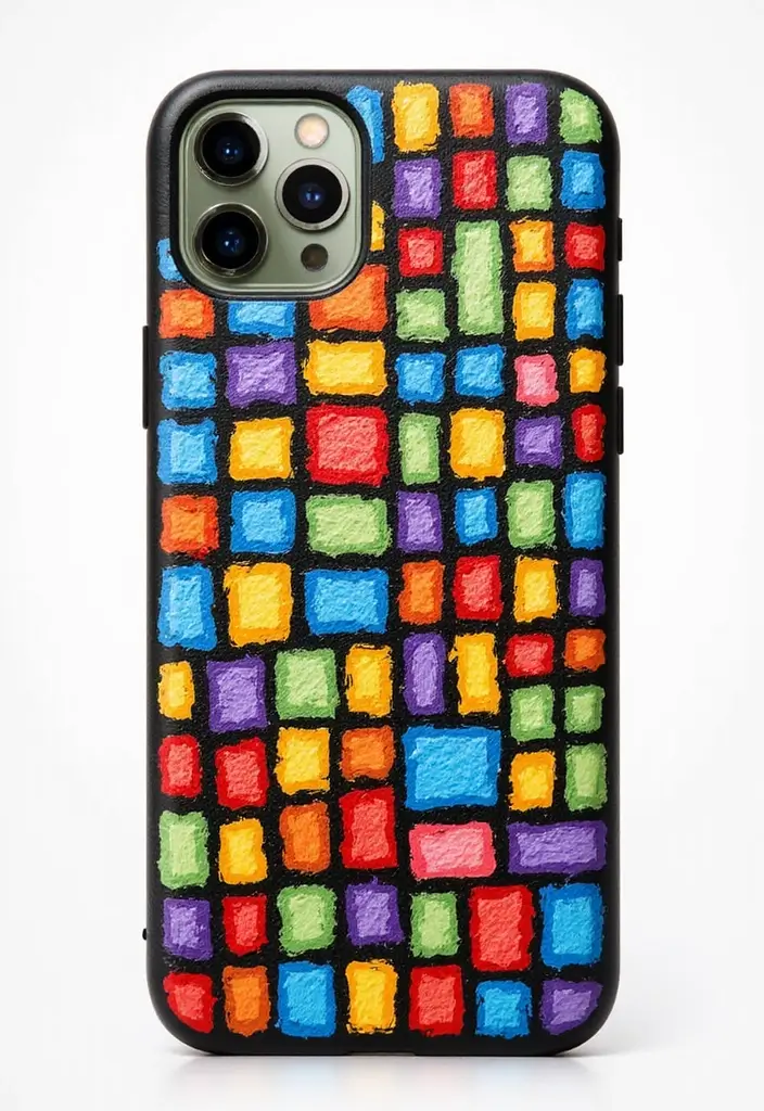 30+ Easy Phone Case Painting Ideas For Quick Customization - 22. Mosaic Art