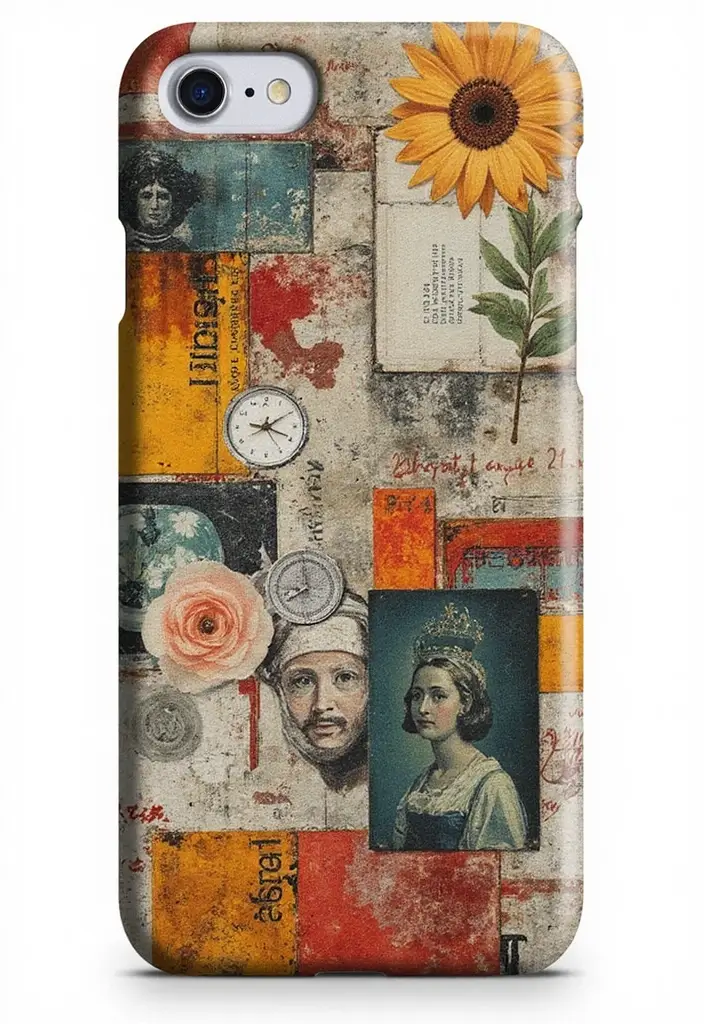 30+ Easy Phone Case Painting Ideas For Quick Customization - 24. Collage Style