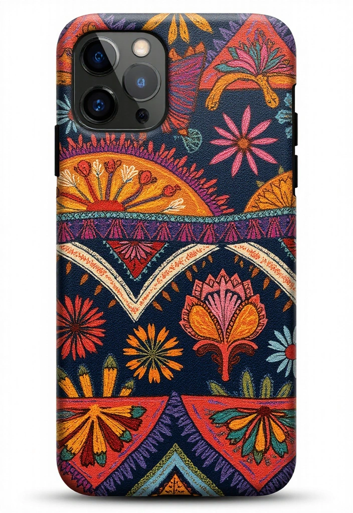 30+ Easy Phone Case Painting Ideas For Quick Customization - 29. Cultural Patterns