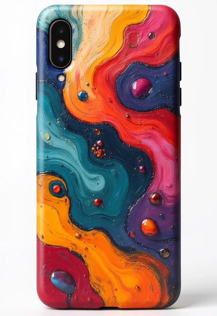 30+ Easy Phone Case Painting Ideas For Quick Customization - 7. Abstract Art
