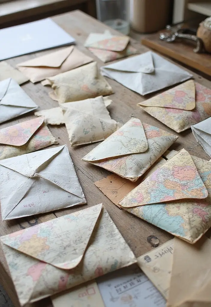 30+ Envelopes Decoration Ideas That Make Mail Fun, Cute, and Creative - 14. Upcycled Art