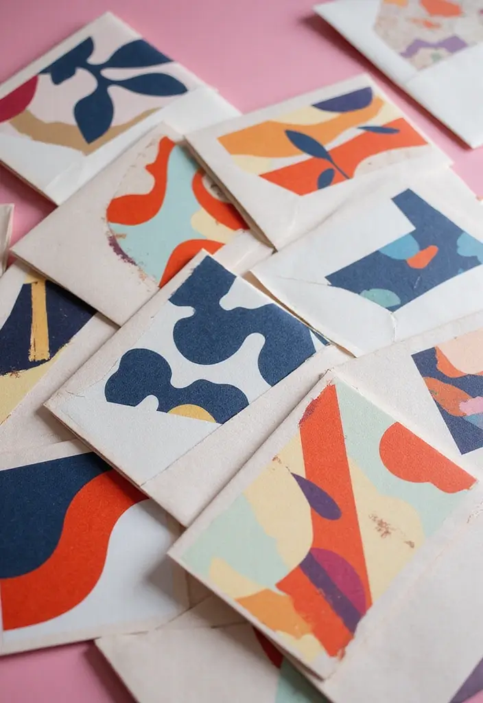 30+ Envelopes Decoration Ideas That Make Mail Fun, Cute, and Creative - 18. Post-Modern Patterns