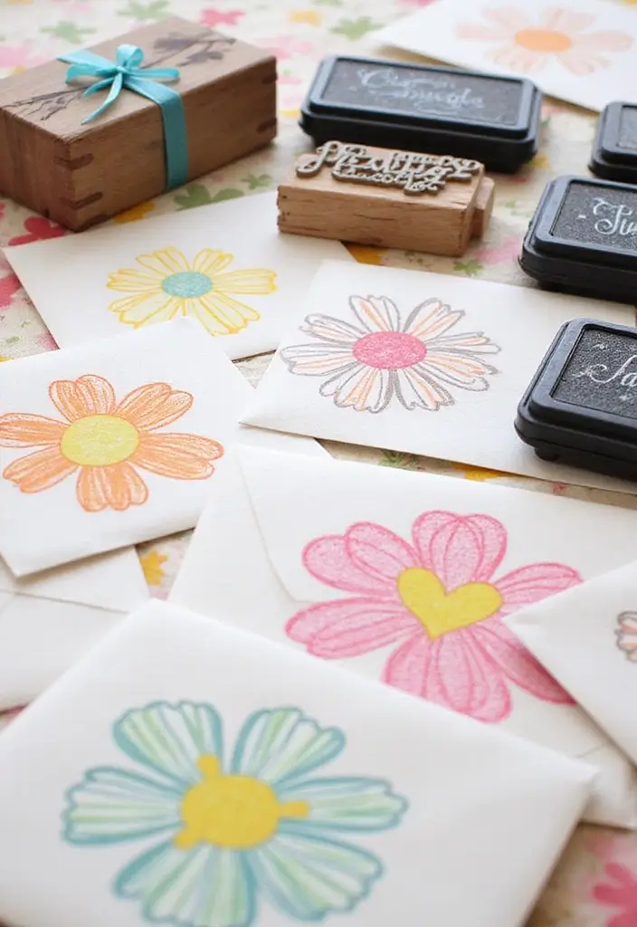 30+ Envelopes Decoration Ideas That Make Mail Fun, Cute, and Creative - 2. Stamping Your Style