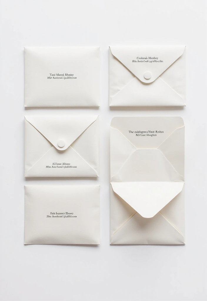 30+ Envelopes Decoration Ideas That Make Mail Fun, Cute, and Creative - 9. Minimalist Elegance