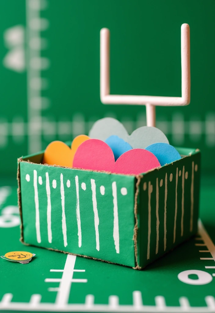 30+ Football Valentine Box Ideas That Are Perfect for Fans - 1. Classic Football Field Box