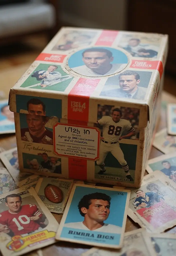 30+ Football Valentine Box Ideas That Are Perfect for Fans - 11. Vintage Football Card Box