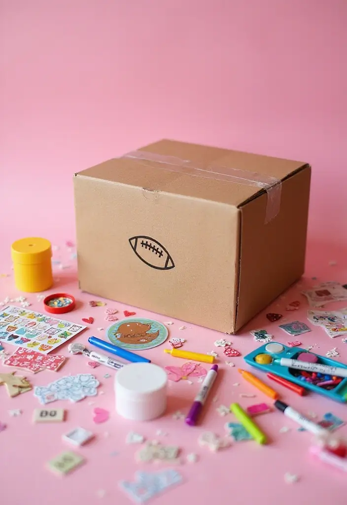 30+ Football Valentine Box Ideas That Are Perfect for Fans - 19. Customizable Team Box