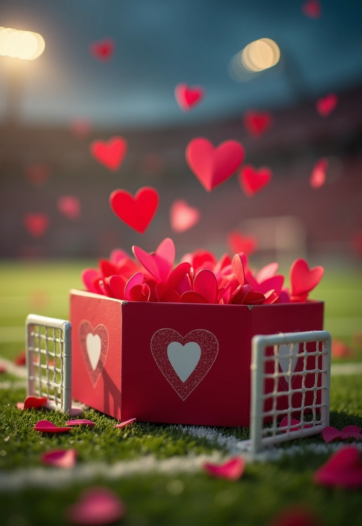 30+ Football Valentine Box Ideas That Are Perfect for Fans - 22. Goal Post Love Box