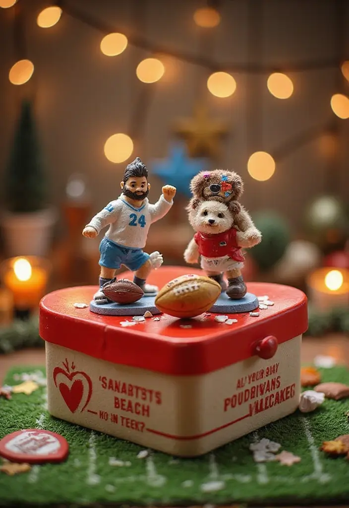 30+ Football Valentine Box Ideas That Are Perfect for Fans - 24. Touchdown Celebrations Box