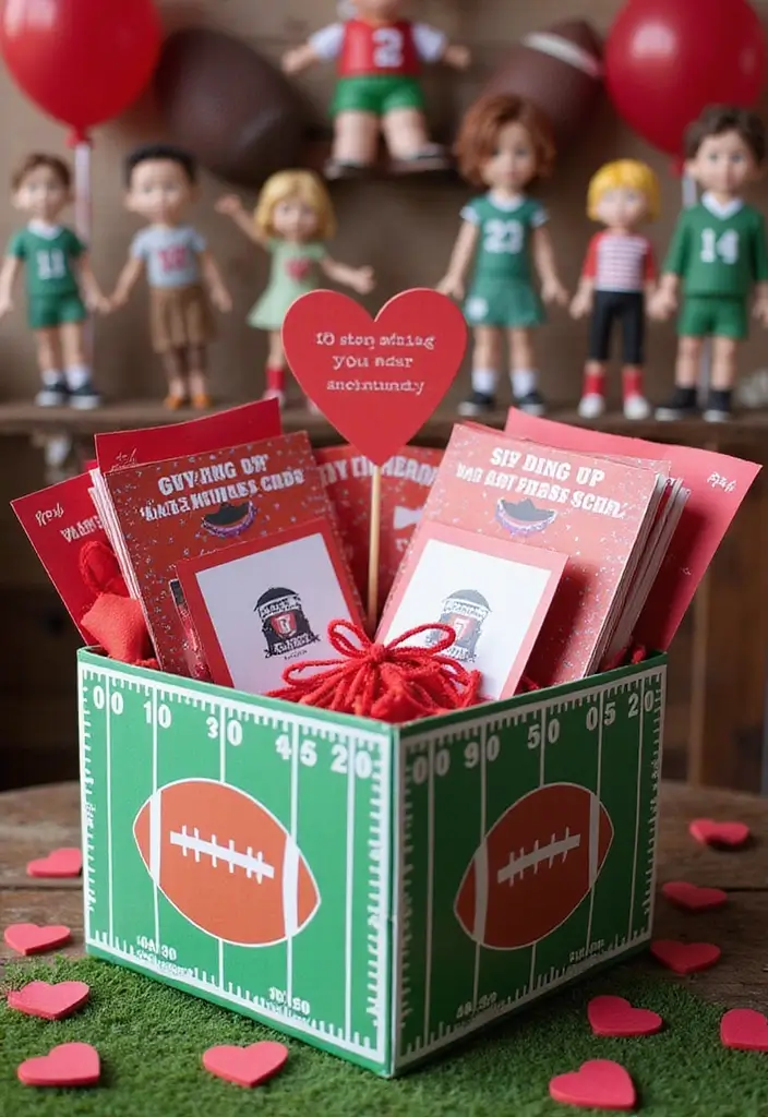 30+ Football Valentine Box Ideas That Are Perfect for Fans - 25. Football Game Day Box