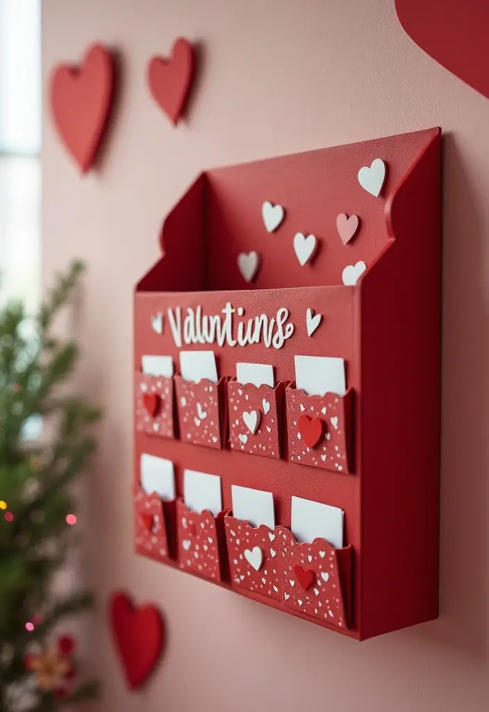 30+ Football Valentine Box Ideas That Are Perfect for Fans - 26. Heartfelt Football Wall Box