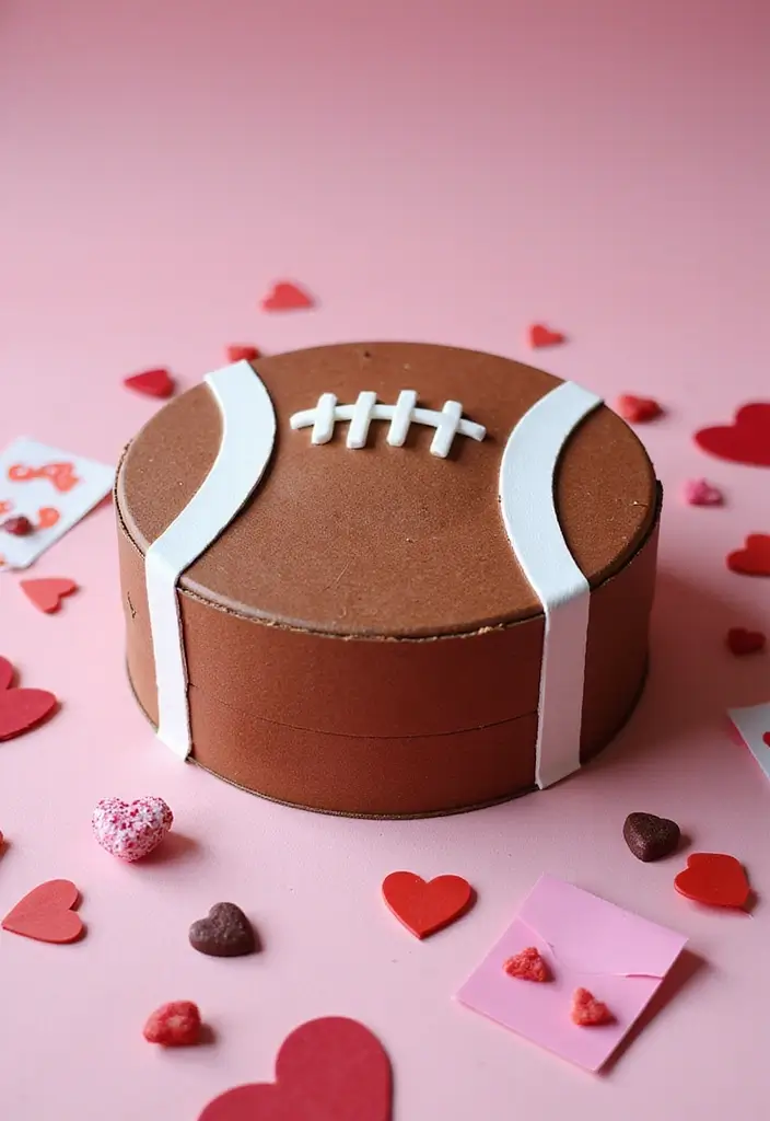 30+ Football Valentine Box Ideas That Are Perfect for Fans - 5. Football Cake Box