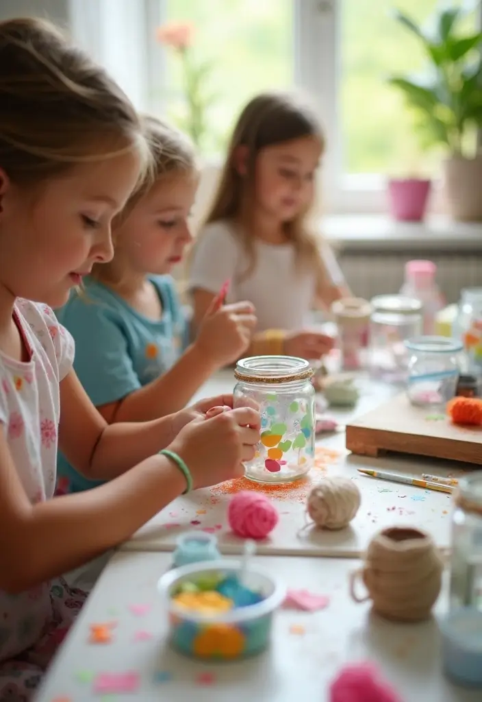 30+ Fun Craft Ideas That Bring Joy and Creativity to Any Day - 16. Decorative Glass Jars