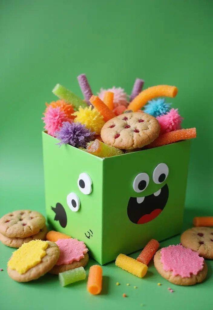30+ Halloween Box Ideas That Make Festive Treats Fun and Spooky - 2. Spooky Monster Treat Box
