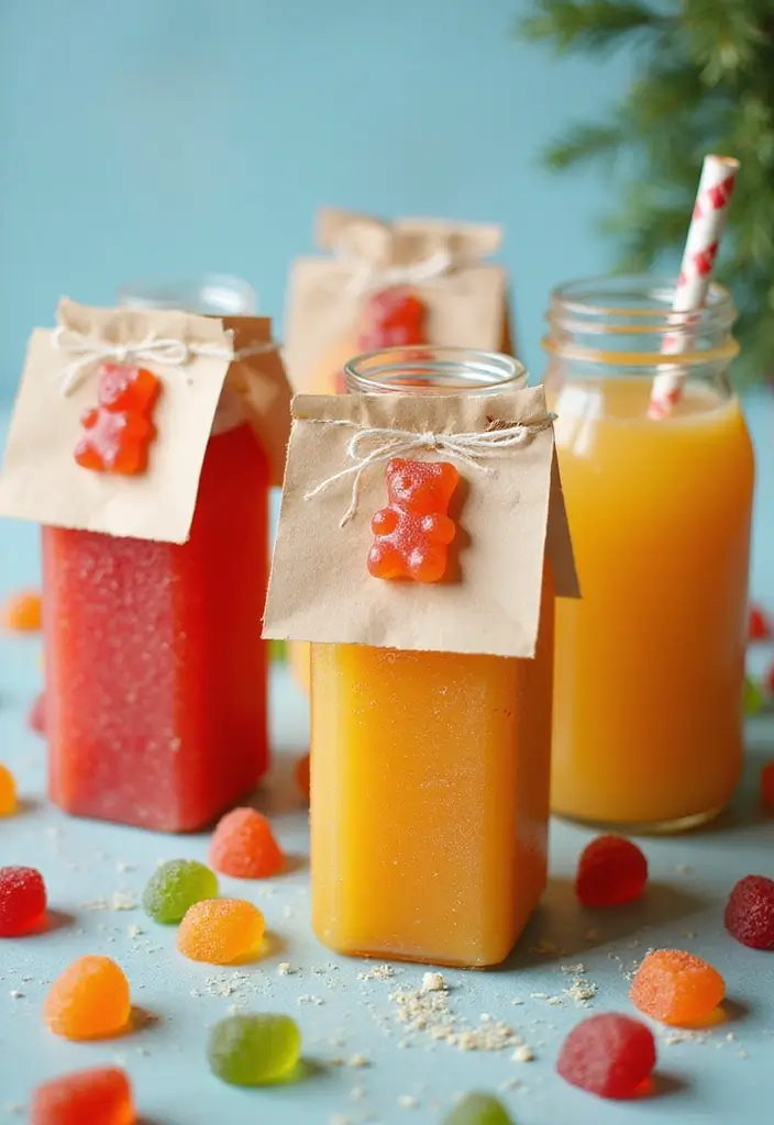 30+ Halloween Juice Box Ideas That Are Spooky Fun for Kids - 26. Gummy Bear Juice Boxes