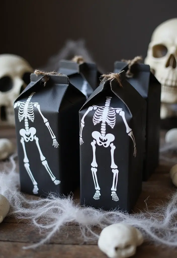 30+ Halloween Juice Box Ideas That Are Spooky Fun for Kids - 5. Skeleton Juice Boxes